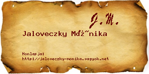 Jaloveczky Mónika névjegykártya